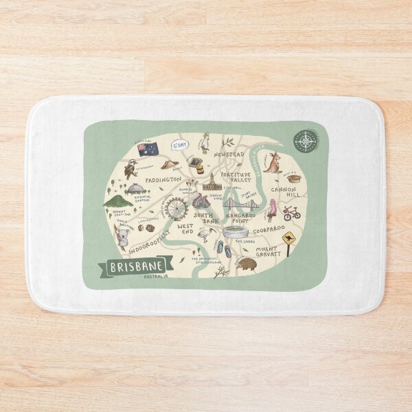 Item preview, Map of Brisbane, Australia - Green designed and sold by Those Pencil Shavings.