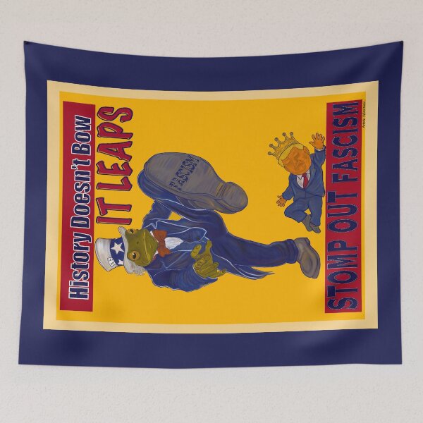Item preview, Portland Frog Uncle Sam Parody – Stomp Out Fascism Protest Art designed and sold by aadventures.