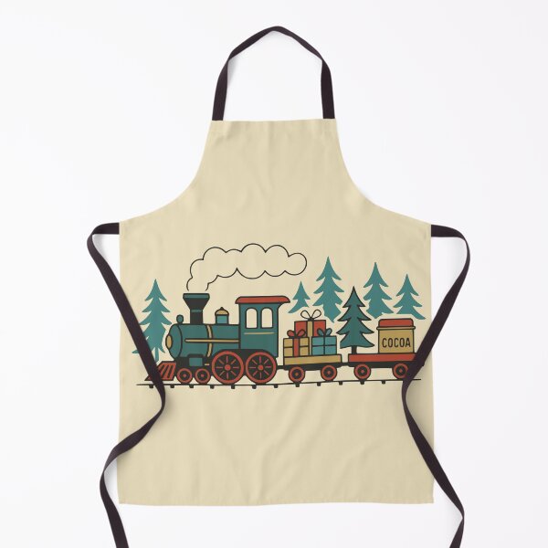 Item preview, North Pole Express – Retro Holiday Train with Gifts and Cocoa designed and sold by PrintSmithArt.