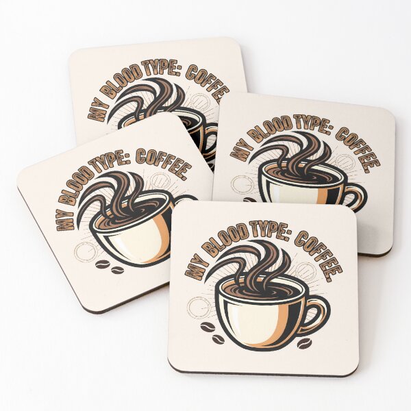 Item preview, My Blood Type: Coffee. Humorous Vector Art Design designed and sold by EnziGartig.