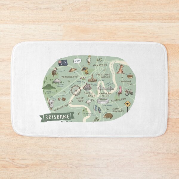 Item preview, Map of Brisbane, Australia - Green designed and sold by Those Pencil Shavings.