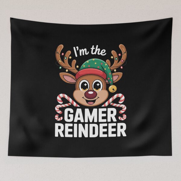 Aperçu de l'œuvre Pyjama de Noël Gamer XMas Renne assorti créée et vendue par ClassicAnthony.