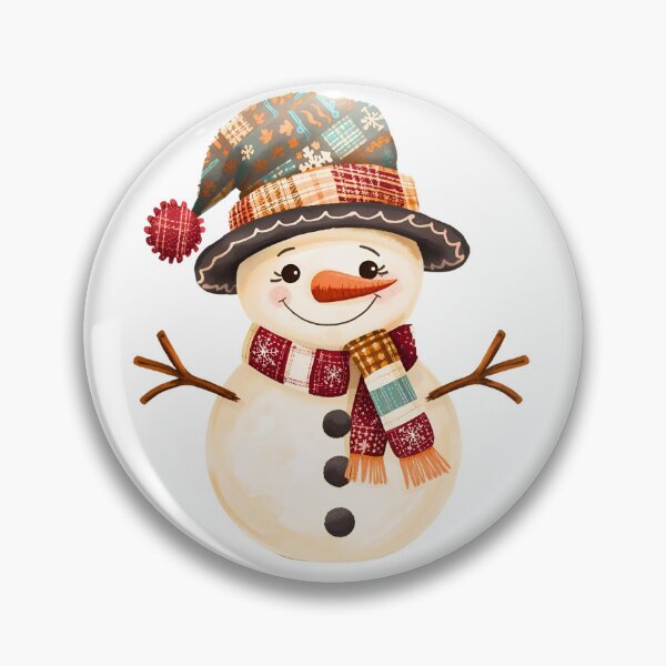 Item preview, Patchwork Snowman 3 – Rustic Christmas Winter Art for Holiday Home Decor designed and sold by BrightVibesshop.