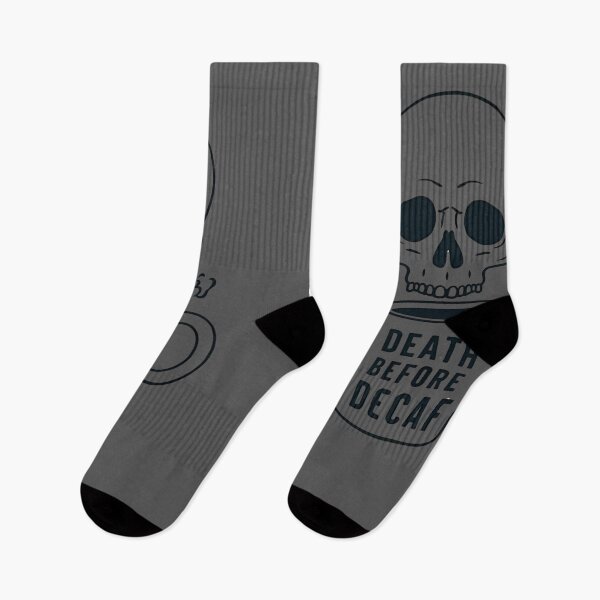 Item preview, Death Before Decaf Skull Art designed and sold by ChicTrendz.