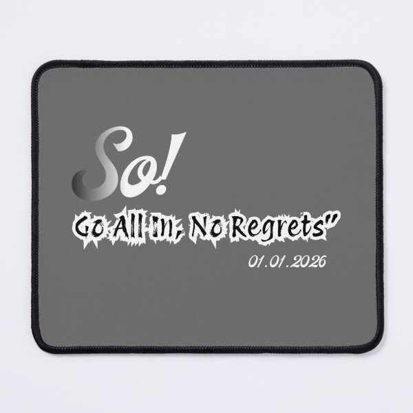 Item preview, Go All In No Regrets Motivational Mindset designed and sold by LANCEWISEMEDIA.
