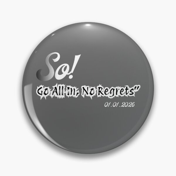 Item preview, Go All In No Regrets Motivational Mindset designed and sold by LANCEWISEMEDIA.