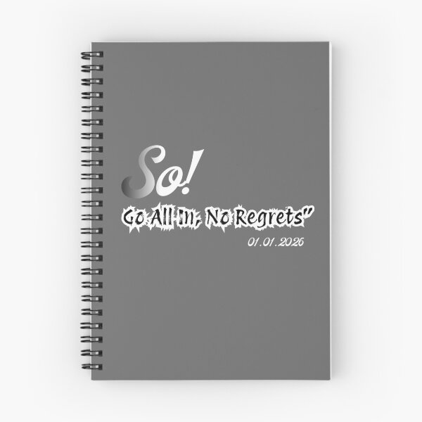 Item preview, Go All In No Regrets Motivational Mindset designed and sold by LANCEWISEMEDIA.
