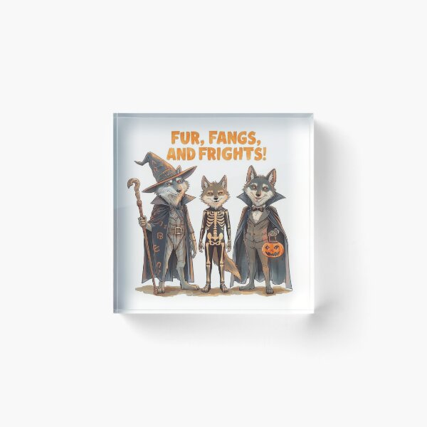 Item preview, Fur Fangs and Frights PNG | Funny Wolf Halloween Art | Spooky Forest Animal Illustration designed and sold by Sidra Official Art.