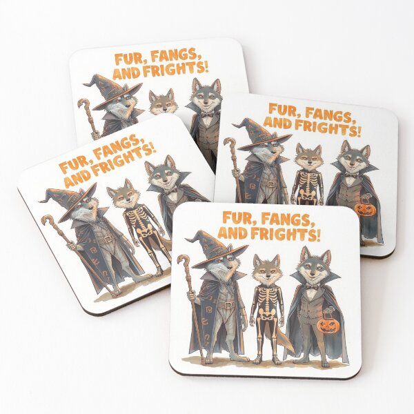Item preview, Fur Fangs and Frights PNG | Funny Wolf Halloween Art | Spooky Forest Animal Illustration designed and sold by Sidra Official Art.