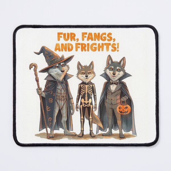 Item preview, Fur Fangs and Frights PNG | Funny Wolf Halloween Art | Spooky Forest Animal Illustration designed and sold by Sidra Official Art.