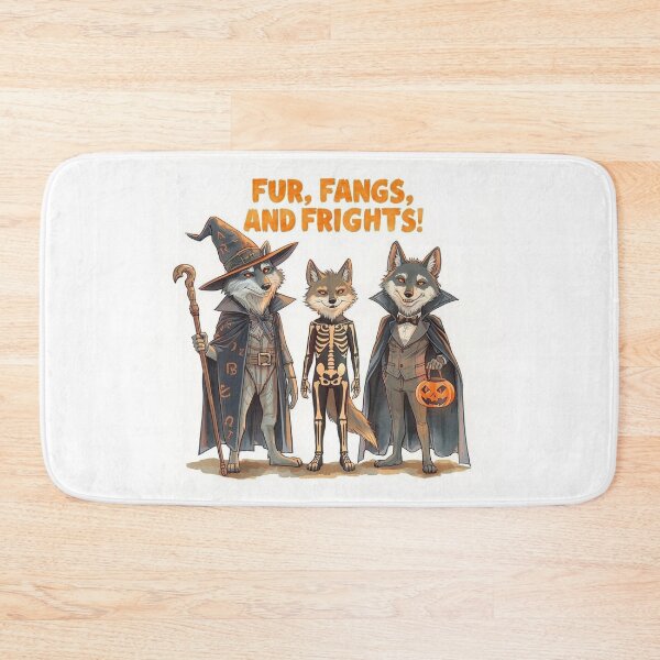 Item preview, Fur Fangs and Frights PNG | Funny Wolf Halloween Art | Spooky Forest Animal Illustration designed and sold by Sidra Official Art.