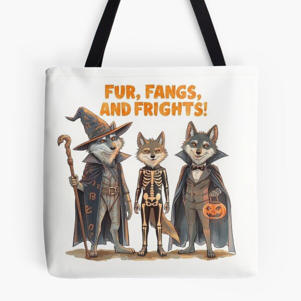 Item preview, Fur Fangs and Frights PNG | Funny Wolf Halloween Art | Spooky Forest Animal Illustration designed and sold by Sidra Official Art.