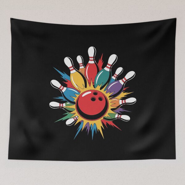 Item preview, Colorful Bowling Game Day Bowler Cute Colorsplash Ball \ designed and sold by ClassicAnthony.
