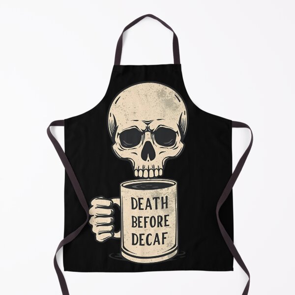 Item preview, Dark Coffee Skull Line Art designed and sold by ChicTrendz.
