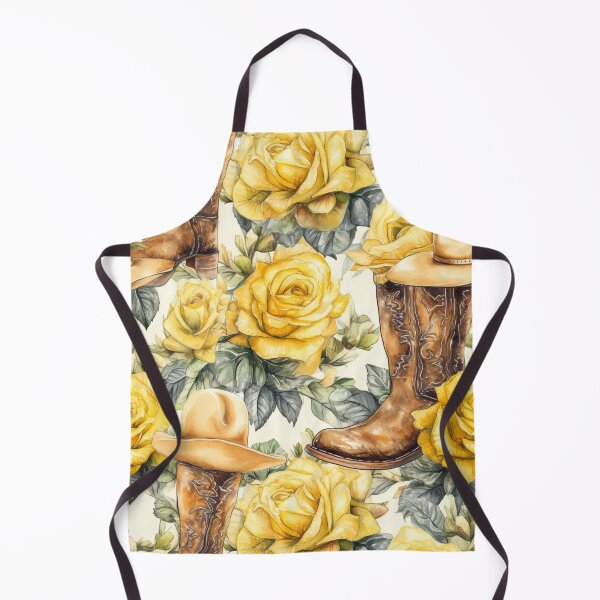 Item preview, Yellow Rose of Texas – Cowboy Boots & Western Floral Pattern designed and sold by CraftedHome.