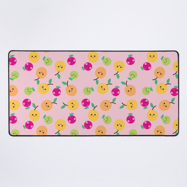 Item preview, Smiling Apple Pattern on Baby Pink – Cute Kawaii Fruit Design designed and sold by boonshop.