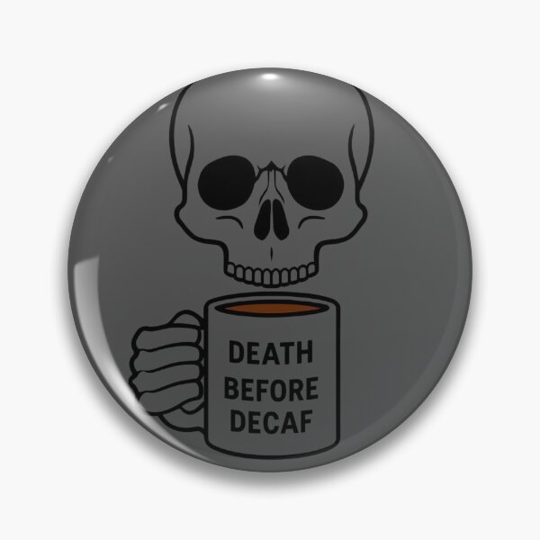 Item preview, Death Before Decaf Minimal Line Art designed and sold by ChicTrendz.