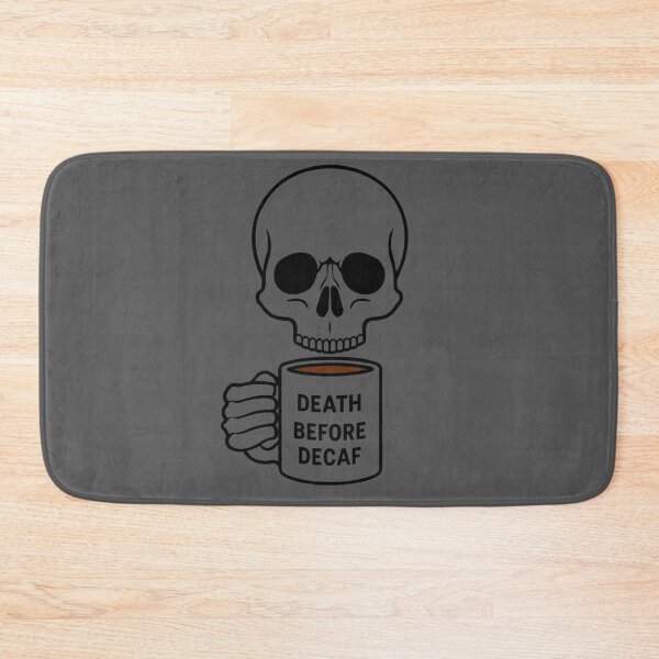 Item preview, Death Before Decaf Minimal Line Art designed and sold by ChicTrendz.