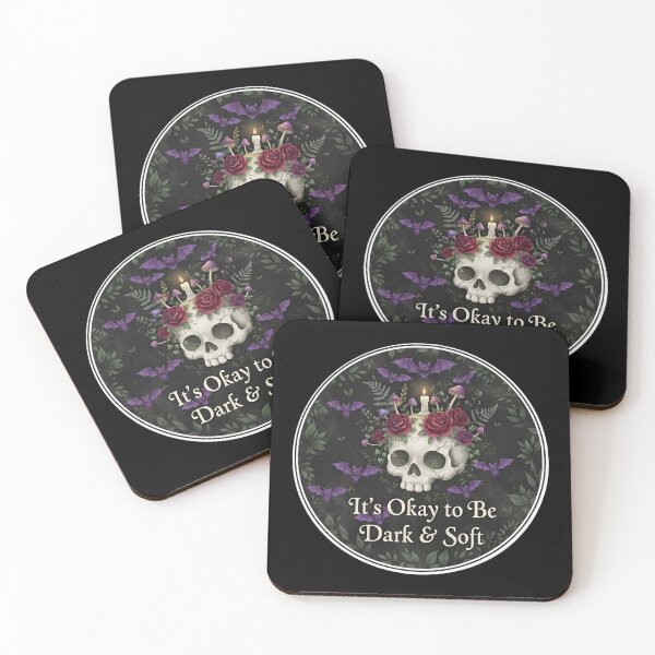 Item preview, It’s Okay to Be Dark and Soft – Gothic Aesthetic Skull designed and sold by SidTastic .