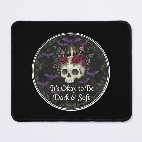 Item preview, It’s Okay to Be Dark and Soft – Gothic Aesthetic Skull designed and sold by SidTastic .