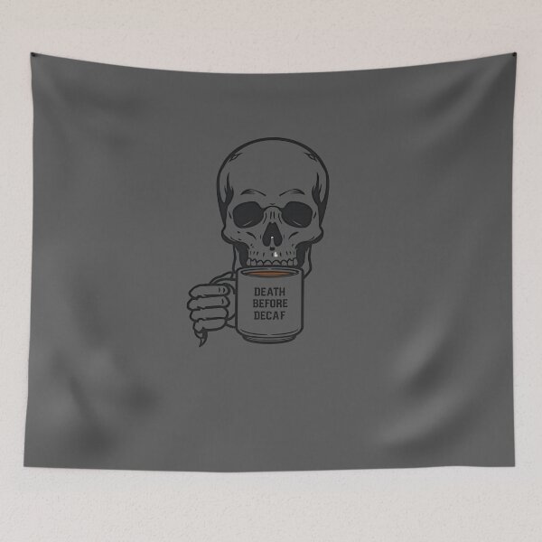 Item preview, Caffeine Death Club Skull Art designed and sold by ChicTrendz.