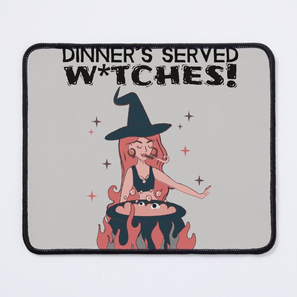 Item preview, DINNER'S SERVED WITCHES! Pink Witch designed and sold by JusTiceT-shirts.
