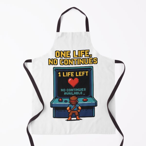 Item preview, One Life No Continues Pixel Arcade Design. designed and sold by The-T-In-Retro.