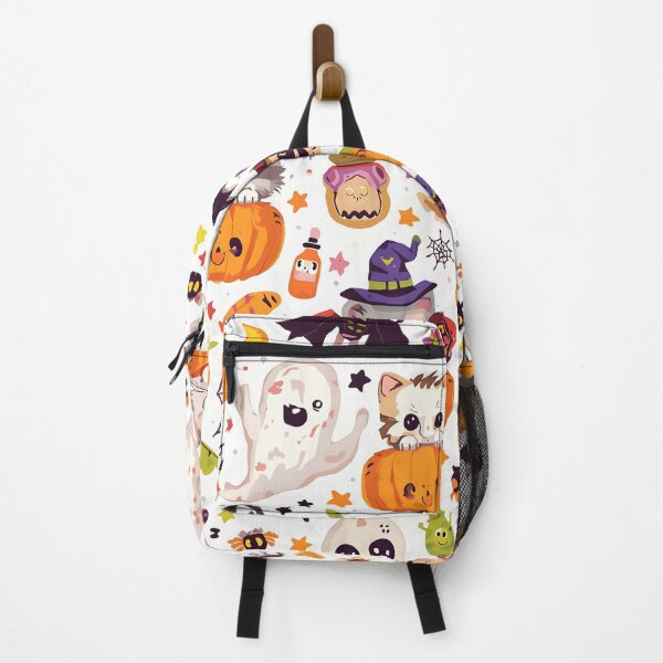 Item preview, Kawaii Halloween Stickerbomb Pattern: Spooky Fun designed and sold by MoonlitDoodles1.