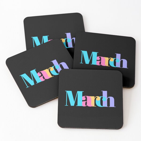 Item preview, March – Colorful Retro Typography Design designed and sold by bayanabufadda.