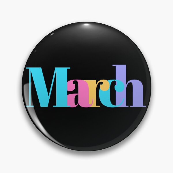Item preview, March – Colorful Retro Typography Design designed and sold by bayanabufadda.