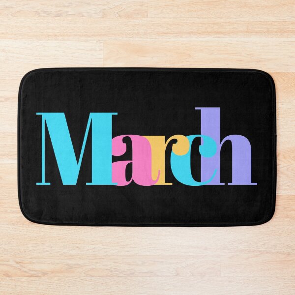 Item preview, March – Colorful Retro Typography Design designed and sold by bayanabufadda.