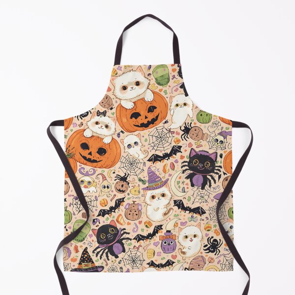 Item preview, Kawaii Spooky Stickerbomb Pattern: Cats and Pumpkins designed and sold by MoonlitDoodles1.