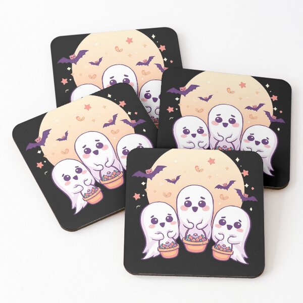 Item preview, Soft Pastel Ghosts and Stars Kawaii Art designed and sold by ChicTrendz.