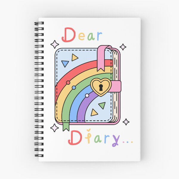 Item preview, Dear Diary Rainbow Journal – Agere Nostalgia Emotional Expression designed and sold by ChibiNekoSpace.