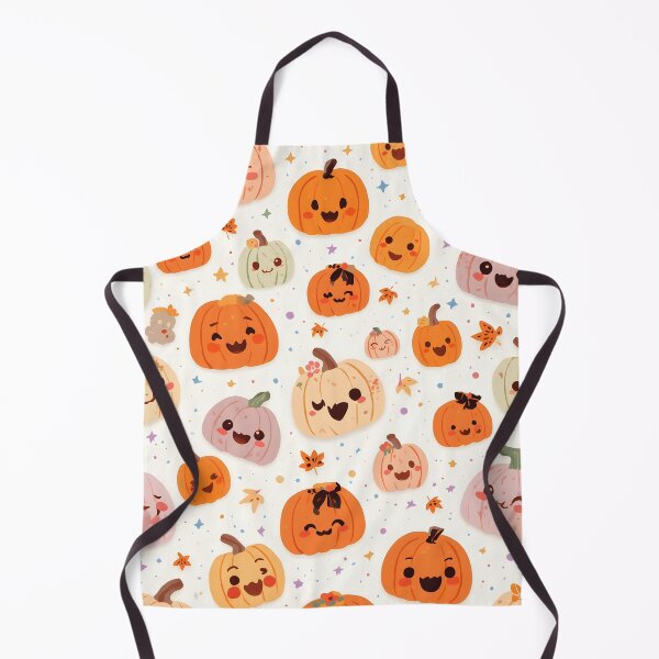 Item preview, Pastel Pumpkin Patch: Kawaii Autumn Seamless Pattern designed and sold by MoonlitDoodles1.