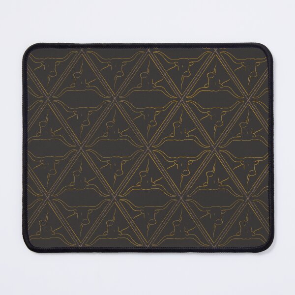 Item preview, Charcoal and gold longhorn and barbed wire pattern designed and sold by Savs_Palette.