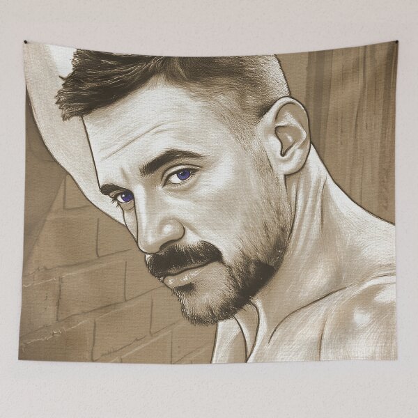 Item preview, Muscle Hunk with Blue Eyes IV designed and sold by Hunkyismything.