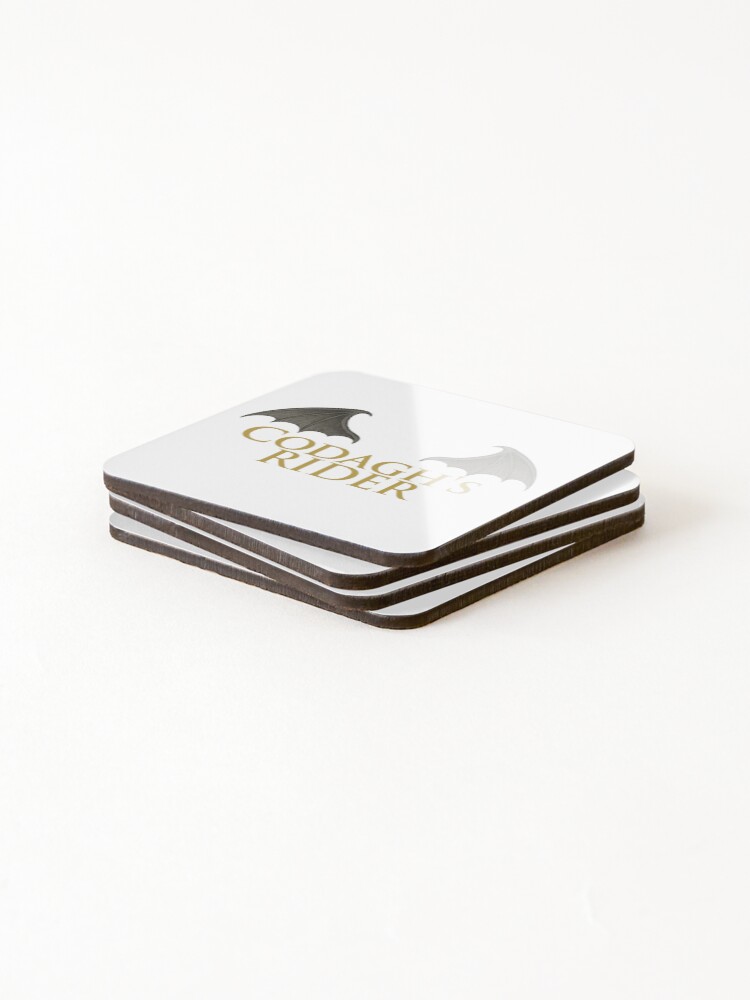 Thumbnail 4 of 5, Coasters (Set of 4), Codagh's Rider – Fourth Wing designed and sold by LiteratiOnline.