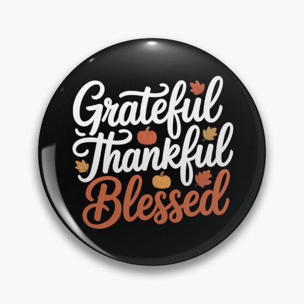 Artikelvorschau, Dankbar, dankbar, gesegnet – Thanksgiving-Herbst-Zitat-Design entworfen und verkauft von GlessedUp.