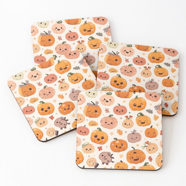 Item preview, Happy Halloween Kawaii Pumpkins: Soft Fall Orange Beautiful designed and sold by MoonlitDoodles1.