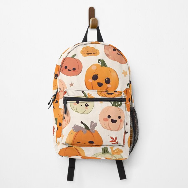 Item preview, Happy Halloween Kawaii Pumpkins: Soft Fall Orange Beautiful designed and sold by MoonlitDoodles1.