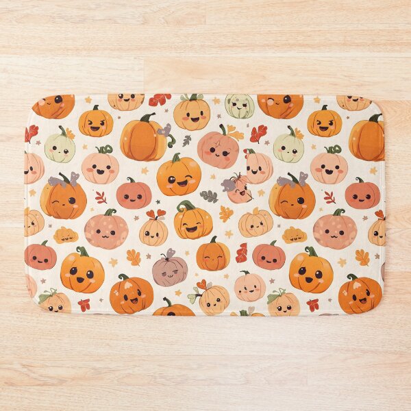 Item preview, Happy Halloween Kawaii Pumpkins: Soft Fall Orange Beautiful designed and sold by MoonlitDoodles1.