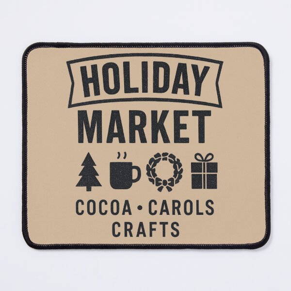 Item preview, Holiday Market Poster – Rustic Christmas Sign with Icons designed and sold by PrintSmithArt.