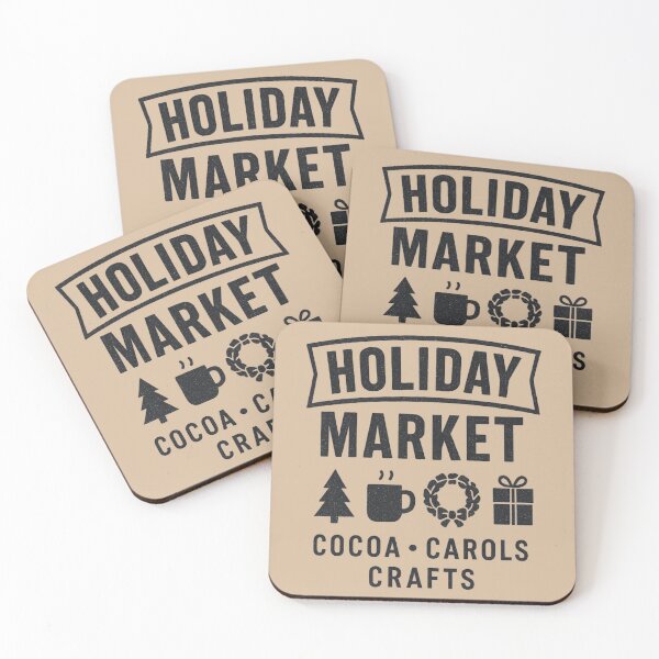 Item preview, Holiday Market Poster – Rustic Christmas Sign with Icons designed and sold by PrintSmithArt.
