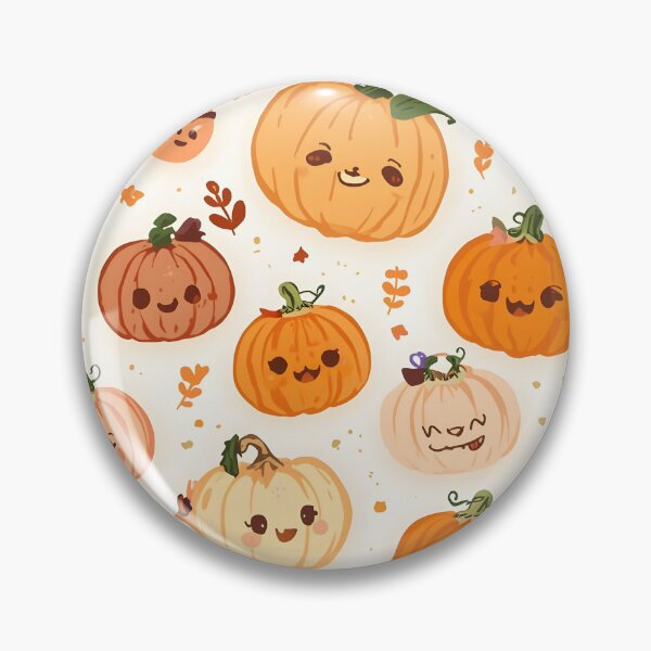 Item preview, Subtle Autumn Pumpkins: Kawaii Watercolor Orange Crush designed and sold by MoonlitDoodles1.