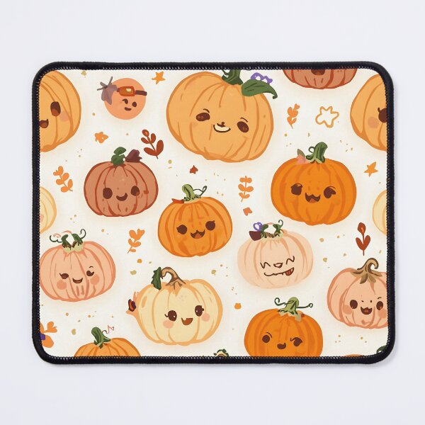 Item preview, Subtle Autumn Pumpkins: Kawaii Watercolor Orange Crush designed and sold by MoonlitDoodles1.