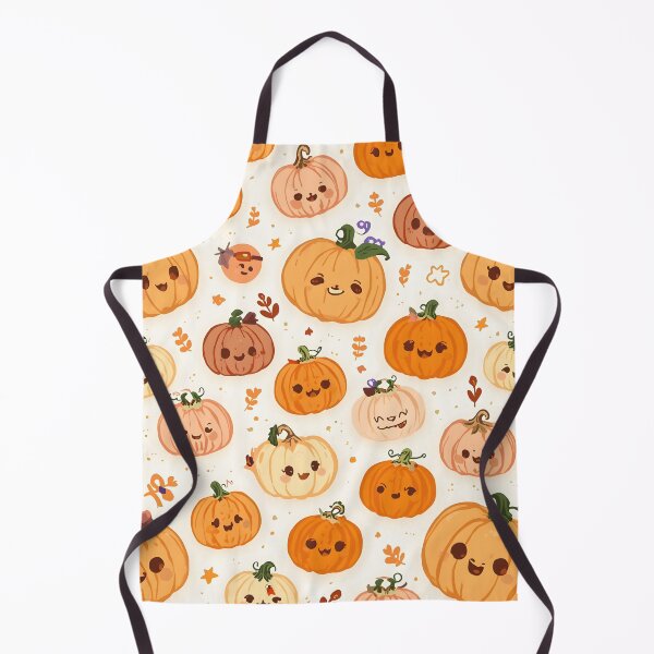 Item preview, Subtle Autumn Pumpkins: Kawaii Watercolor Orange Crush designed and sold by MoonlitDoodles1.