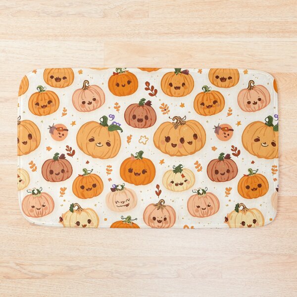 Item preview, Subtle Autumn Pumpkins: Kawaii Watercolor Orange Crush designed and sold by MoonlitDoodles1.