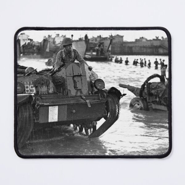 Item preview, A British Universal Carrier Mark I comes ashore during the invasion of Sicily on July 10, 1943. designed and sold by Military Machine History.