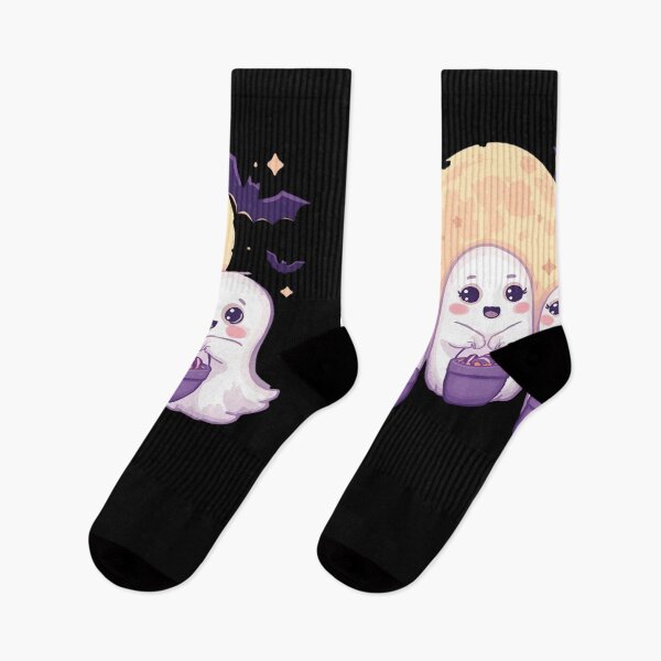 Item preview, Pastel Moon Ghosts Kawaii Halloween Art designed and sold by ChicTrendz.